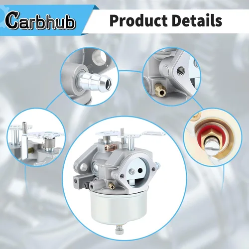 Miniatura 7 de Carbhub 640052 Carburador para Tecumseh 640349 640054 640058 640058A HMSK80 HMSK85 HMSK90 HMSK100 HSMK110 LH318A LH358SA 8HP 9HP 10HP Generador