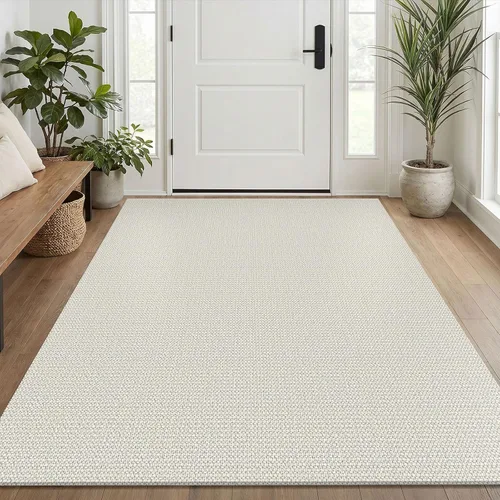 Miniatura 77 de EARTHALL Alfombra pequeña de 2 x 3 pies, lavable para entrada, antideslizante, trenzada, alfombra para puerta interior y exterior, alfombra tejida