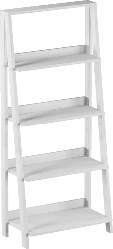 Miniatura 5 de Lavish Home - Estantería de escalera de 4 niveles, estantería independiente con marco en X y aspecto inclinado, estantes de exhibición para el hogar