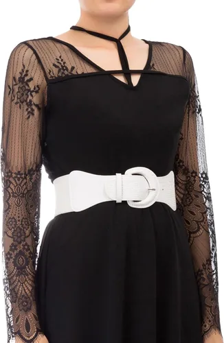 Miniatura 25 de GRACE KARIN Cinturón de cincha elástico ancho para mujer, cinturón vintage con hebilla gruesa de 3 pulgadas, S-XXXXL