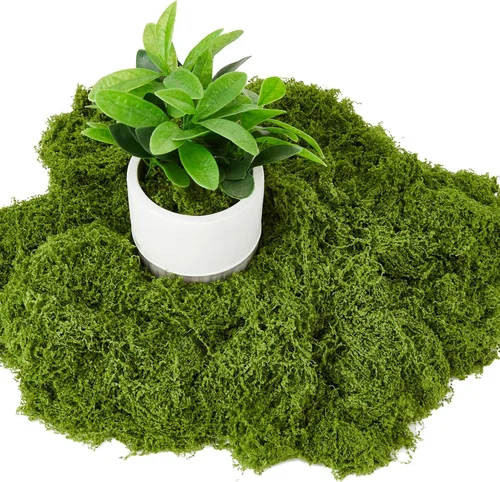 Musgo verde artificial de 5.3 onzas para manualidades, musgo sintético para plantas de interior, arreglos florales, terrarios, decoración del hogar,