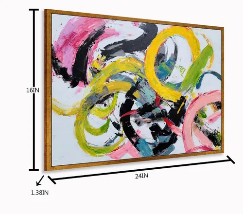 Miniatura 2 de Yihui Arts Arte abstracto de la pared del lienzo - Arte contemporáneo texturizado pintado a mano para la decoración moderna del hogar