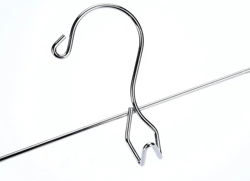 Miniatura 6 de 6 perchas de calidad para pantalones resistentes para falda/colgador de metal, clips ajustables extra anchos, multiapilables, para añadir