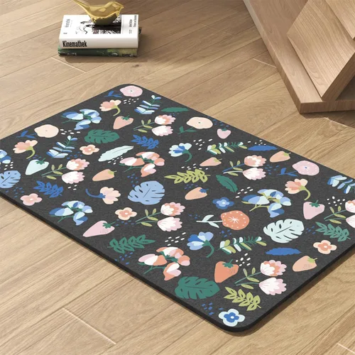 Miniatura 14 de Tapete para comedero de mascotas, absorbente, para tazón de alimentos y dispensador de agua del perro, no deja manchas, se seca rápido, de 23 x 34