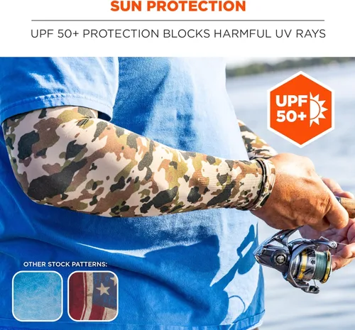 Miniatura 2 de Ergodyne Par de mangas de protección solar unisex para adultos Azul