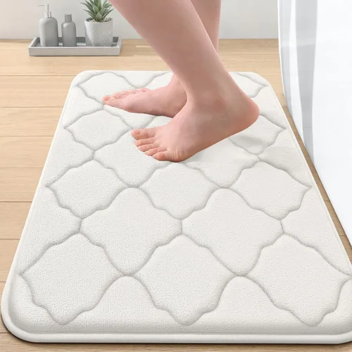 Miniatura 250 de OLANLY Alfombra de Baño de Espuma Viscoelástica de 24 x 16 pulgadas, Ultra Suave y Absorbente, Alfombras de Baño Antideslizantes, Cómodas, Lavables
