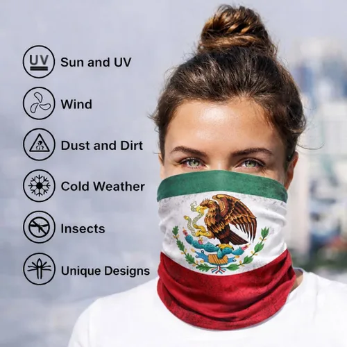Miniatura 7 de Juego de 5 piezas para fanáticos del fútbol mexicano 2026, camisa, bufanda, diadema, pulsera, pintura facial