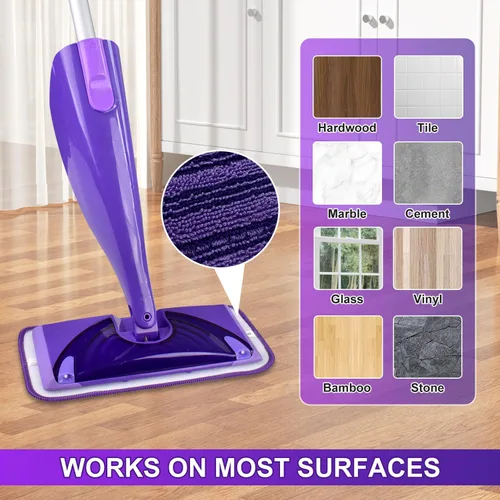 Miniatura 5 de Almohadillas catiónicas actualizadas e innovadoras para Swiffer Wet Jet y la mayoría de trapeadores de velcro de 10, 11 y 12 pulgadas, reemplazo