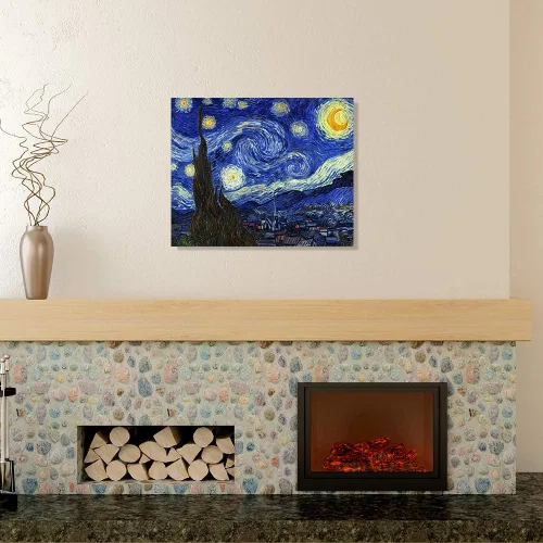 Miniatura 3 de A&T ARTWORK La noche estrellada de Vincent Van Gogh. Las reproducciones clásicas de arte mundial, lienzos Giclee, arte mural para decoración