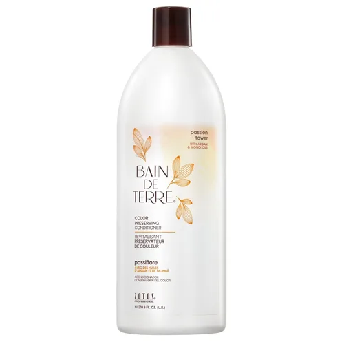 Bain de Terre Acondicionador preservador de color de flor de la pasión, hidratación lujosa para colores vibrantes y protección contra la