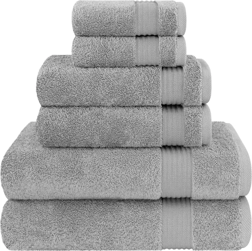 Miniatura 47 de Cotton Paradise 4 piezas de toallas turcas para baño, juego de toallas extra grandes suaves y afelpadas para baño, color beige