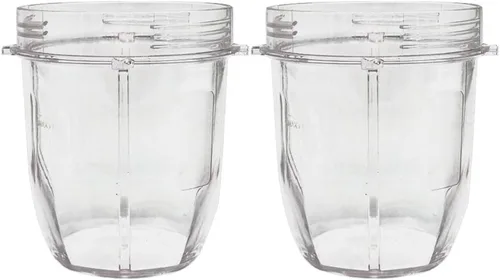 Miniatura 5 de Vaso de repuesto de 12 oz con tapa de boquilla para 900 W 1000 W Nutri Ninja Blender Auto iQ 900w 1000w Nutri Ninja Blender Auto iQ Series (2, 12 oz)