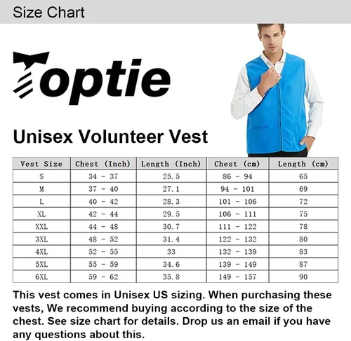 Miniatura 7 de TopTie Chaleco de actividad voluntaria para adultos, uniforme de supermercado, ropa de trabajo