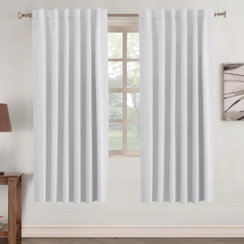 Miniatura 54 de Turquoize Cortinas Opacas para Tratamiento de Ventana con Trabillas Traseras para Sala de Estar/Dormitorio, Tratamientos de Ventana con Aislamiento
