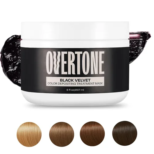 Miniatura 2 de Overtone Acondicionador de Color Semipermanente para el Cabello, Black Velvet, 8 oz, Nutritivo, Sin Daños, Máscara Depositante de Color para Todo