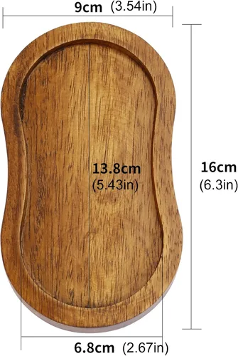 Miniatura 7 de Bandeja de molino de madera de sal y pimienta, soporte para molinillo de pimienta de color retro, superficie de trabajo y protector de mesa de G