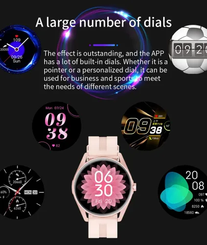 Miniatura 7 de Relojes inteligentes para hombres y mujeres Bluetooth marcación de llamadas/recordatorio de mensajes, reloj de fitness con frecuencia cardíaca