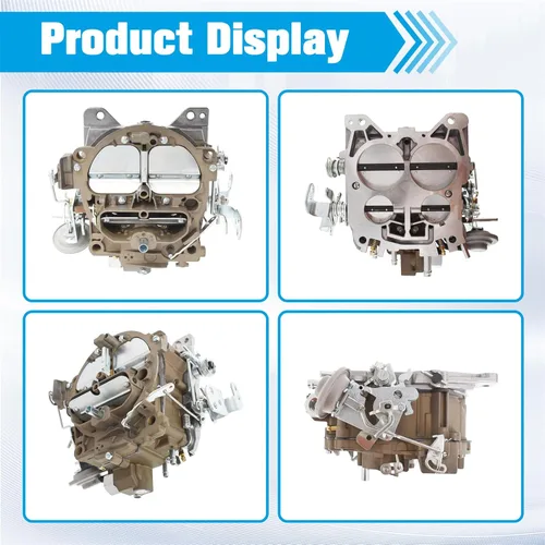 Miniatura 6 de LABLT Carburador de repuesto de 4 barriles para Chevrolet Chevy GMC Cadillac Quadrajet 4MV Motores 327 350 427 454 1966-1973 Estrangulador mecánico