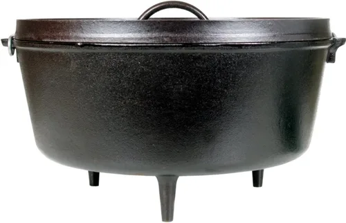 Miniatura 44 de Lodge Horno holandés de hierro fundido pre-sazonado de 8 cuartos de galón con tapa, asas duales, uso en el horno, en la estufa, en la parrilla