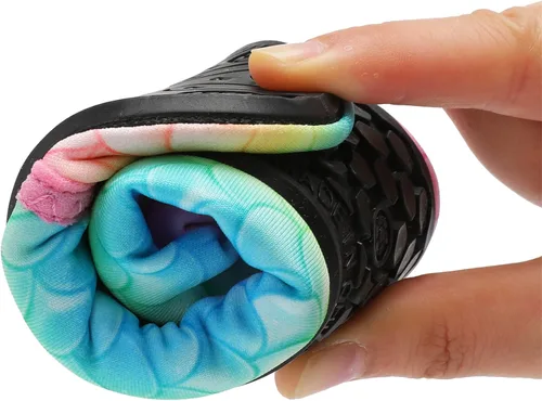 Miniatura 5 de Scurtain - Zapatos acuáticos para niños, calcetines acuáticos de secado rápido con sensación de pies descalzos para niños, niñas y bebés con suela