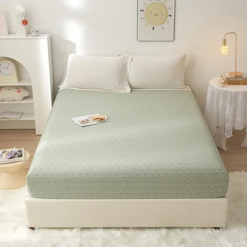 Miniatura 8 de Sábana ajustada 100% algodón suave tamaño queen de bolsillo profundo con rayas coloridas y estampado Gingham, sin arrugas, 1 pieza, sábana