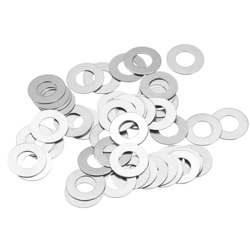 Miniatura 16 de uxcell Arandelas planas de acero inoxidable M3 304, 20 espaciadores planos ultrafinos de 0.118 x 0.197 x 0.004 in para tornillo de tornillo