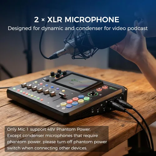 Miniatura 5 de RGBlink mini-mx SDI, conmutador de video multicámara para transmisión en vivo, conmutador de transmisión de 10 canales con HDMI 4K, SDI, UVC/NDI