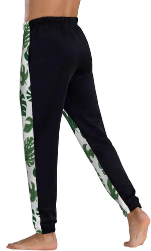 Miniatura 5 de ultaro Men's Casual Jogger Sweatpants Tropical Leaves Running Sweatpants with Pockets