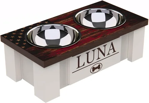 Miniatura 51 de GrooveThis Woodshop Soporte Personalizado de Cuenco Elevado para Perros de Tamaño Grande, Mediano, Pequeño y Extra Pequeño - Cuencos de Acero Negro