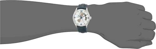 Miniatura 5 de Hamilton Jazzmaster - Funda de corazón abierto de 1654in esfera plateada correa de cuero azul modelo H32705651 Plateado Reloj automático