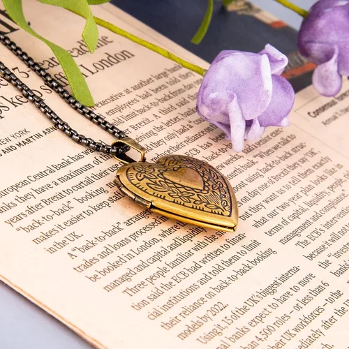 Miniatura 5 de Fanery sue Heart Locket Necklace That Holds Pictures Customized Photo Necklaces Personalized Lockets with Picture inside