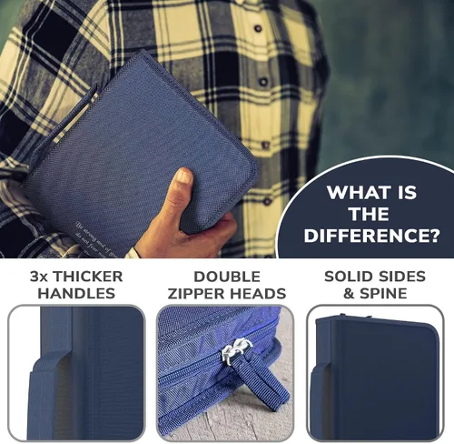 Miniatura 46 de DEHITE Funda para la Biblia para mujer, bolsas de transporte de la Biblia, tamaños medianos y grandes, ranuras para bolígrafos, tela de primera