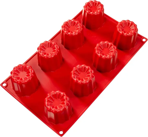 Miniatura 6 de Fat Daddio's SMF-021 - Utensilios de silicona para hornear de 8 cavidades Baba (3.1 oz)