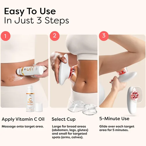 Miniatura 5 de Redu Sculpt - Máquina para esculpir el cuerpo 3 en 1 con aceite de vitamina C, dispositivo de estiramiento de la piel para estómago, brazos, piernas