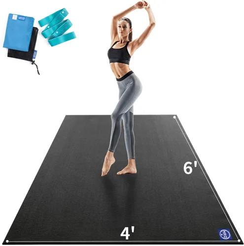 MRO Extra Large Yoga Mat, 12'x6'/9'x6'/7'x5'/6'x4' (9MM) Extra Wide and Thick Exercise Mats for Home Gym Workout, Non-Slip, Soft for Women and Men