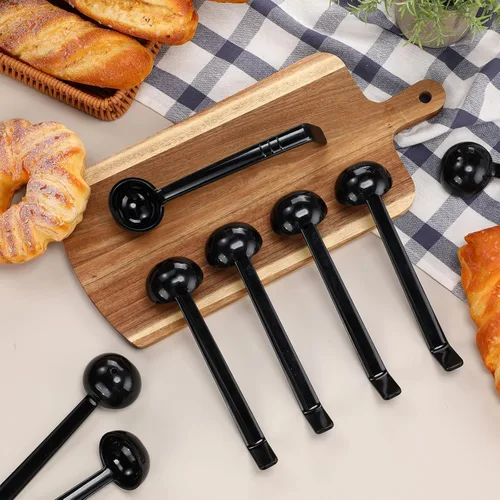 Miniatura 5 de Tioncy 10 cucharones pequeños de 1 onza de 7.1 pulgadas para servir salsa, sopa, aderezo, ponche, salsa, cóctel, jugos de frutas, cuchara