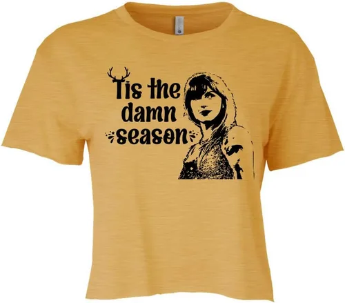 Women's Screen Printed Crop Tee, Shirts With Sayings