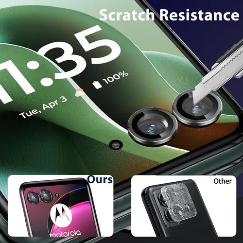 Miniatura 7 de Paquete de 2 protectores de lente de cámara para Motorola Razr 60 Ultra/Motorola Razr Ultra 2025, resistentes a los arañazos, claridad HD