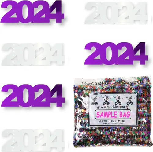 Miniatura 37 de Confetti Year 2024 Negro, Azul Royal Combo - 2 bolsas de media onza (1 oz)