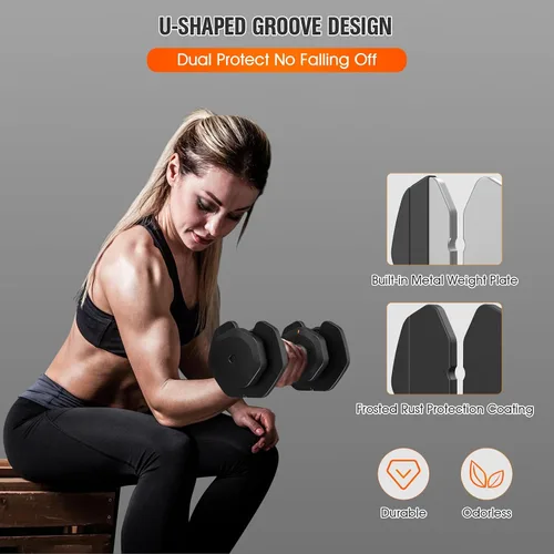 Miniatura 5 de Estante Ajustable para Mancuernas Estante de Pesas Resistente, Soporte de Almacenamiento de Mancuernas para Gimnasio en Casa con Base 2-Negro