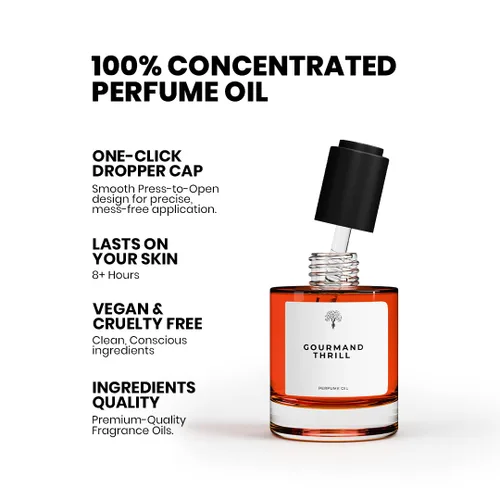 Miniatura 2 de Eternal perfume oils Gourmand - Perfume de emoción para mujer, de larga duración, sin alcohol, 1 onza líquida, unisex, de diseñador para hombres
