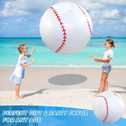 Miniatura 6 de Meooeck 2 Pcs 27 Inch Large Inflatable Beach Ball Palm Leaves Inflatable Ball Hawaii Party Decorations Giant Blow up Beach Balls for Outdoor Summer