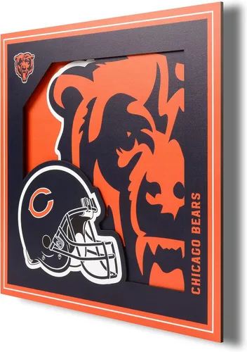 Miniatura 13 de YouTheFan Arte de pared de la serie de logotipos 3D con licencia oficial de la NFL, hecho de múltiples capas, listo para colgar en la pared, diseño