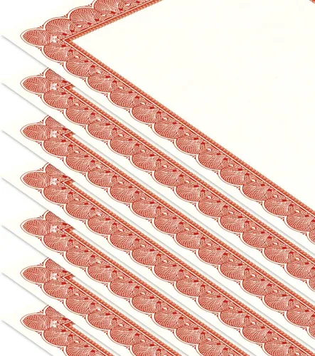 Miniatura 4 de Elite - Paquete de 100 papeles de pergamino rojo y blanco, compatible con impresoras láser y de inyección de tinta, para oficina, premios