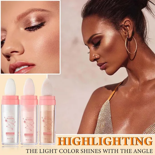 Miniatura 2 de 3 piezas de polvo de hadas, colorete facial de hadas, colorete facial para palmaditas en polvo de hadas, maquillaje natural que ilumina el cuerpo