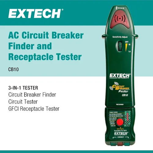 Miniatura 2 de Extech CT80 comprobador de carga de circuito AC con GFCI/AFCI
