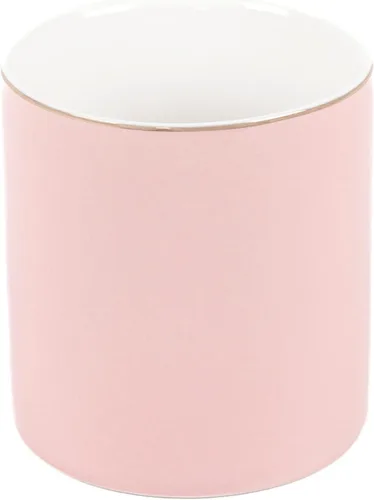Miniatura 8 de HANKOR Portalápices de cerámica para escritorio - Lindo organizador de taza para bolígrafos y brochas de maquillaje con ribete dorado estético