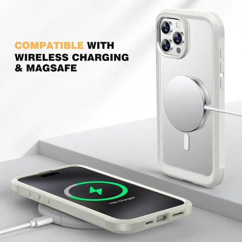 Miniatura 394 de Diaclara Funda diseñada para iPhone 16, mejorada [protección completa de la cámara], carcasa resistente de cuerpo completo con protector de pantalla