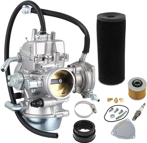 Miniatura 8 de Kit de carburador para Yamaha Big Bear Wolverine Kodiak Grizzly 400 YFM 400 YFM400 2000 2001 2002 2003 2004 2005 2006 ATV, con filtro de combustible