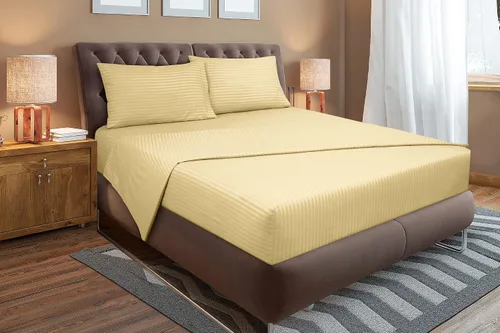 Miniatura 97 de ROYALE LINENS Juego de sábanas Cal King de 4 piezas, ropa de cama de microfibra suave cepillada de 1800 hilos, 1 sábana bajera, 1 sábana encimera, 2